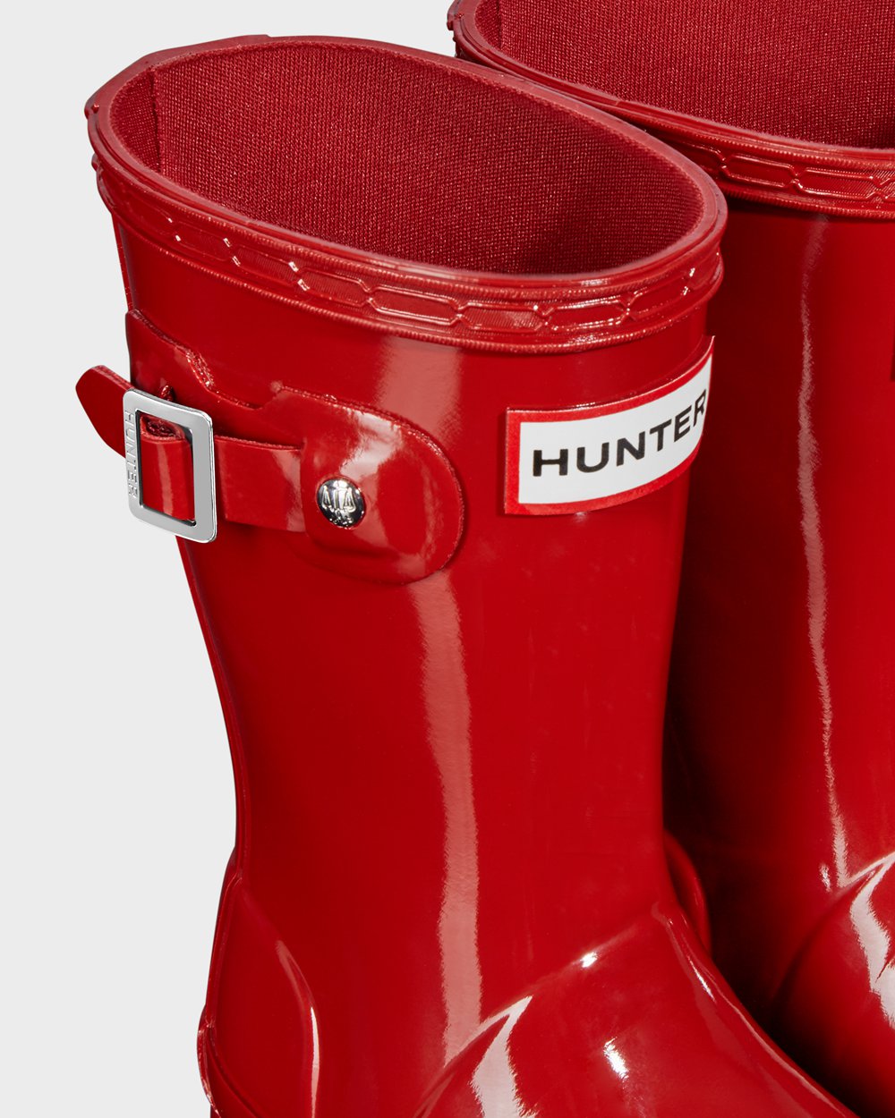 Kids Rain Boots - Hunter Original Little Gloss (57ORANBYH) - Red